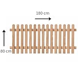Vorgartenzaun Lärche 180x80 cm – Holzzaun-Set GENUA für DIY Selbstmontage – PEFC-zertifiziert, wetterfest & nachhaltig – inkl. Edelstahlschrauben & Aufbauanleitung