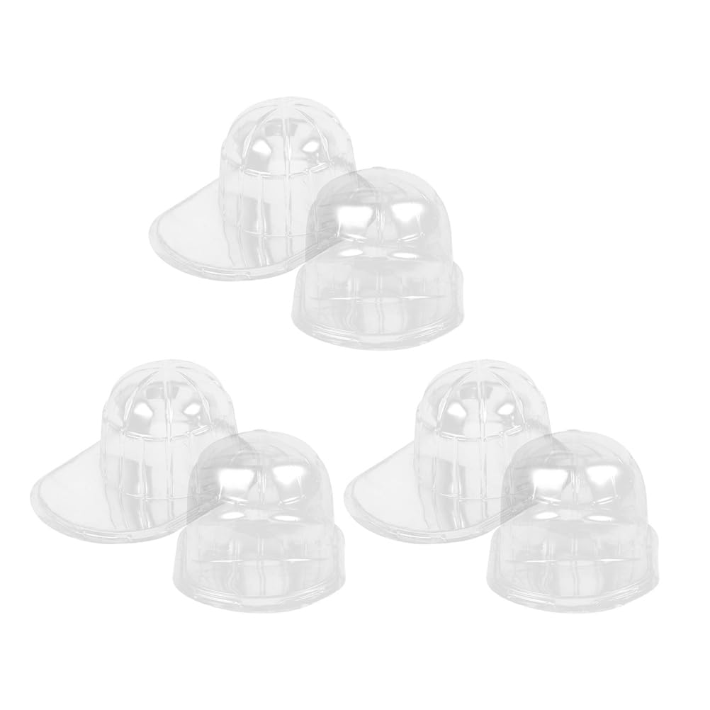 INOOMP Organizador de Gorras de Béisbol 6 Unidades Pp Antideformación | Expositor para Tiendas y Vitrinas, Incluye Cajas Colgantes Transparentes, para Gorras Curvas, Diseño Simple