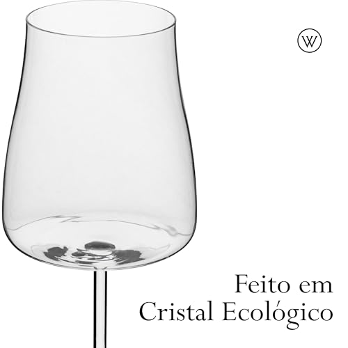 WOLFF - Conjunto 6 Taças de Cristal Ecológico Alex 600ml para Vinho