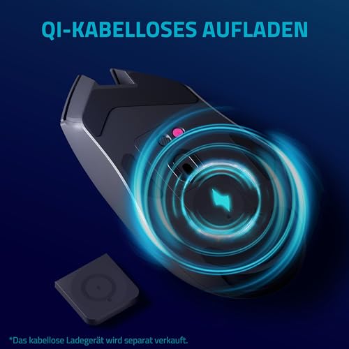 V30PRO - Mouse da gioco wireless 2,4 GHz ad alte prestazioni con sensore ottico da 26000 DPI, accelerazione 50 G, 650 IPS, durata della batteria fino a 160 ore, PC/Mac - nero - Mouse gaming - Immagine 5