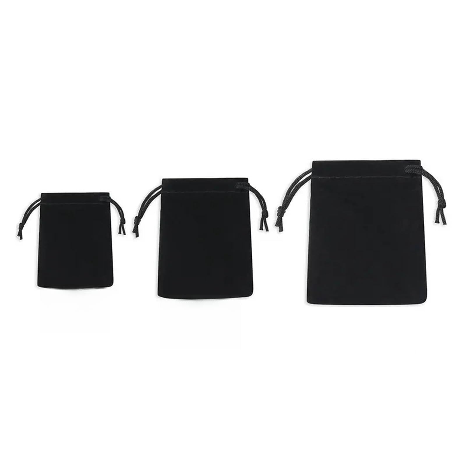 Bolsas de terciopelo negro para organizar joyas en tus viajes y proteger collares