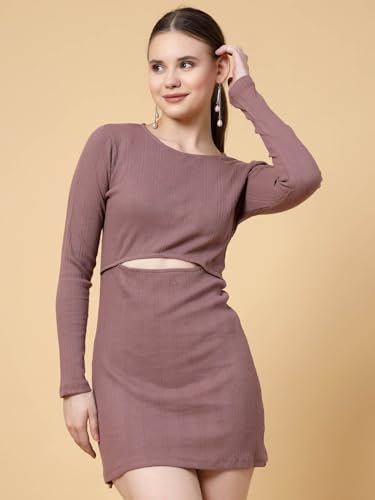 Image of Rigo Women Fleece Hooded Sweatshirt Dress