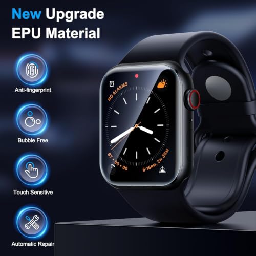 Image of Uyiton 2 Pack Screen Protector for Apple Watch 41mm Series 9 / Series 8 / Series 7 | HD Clear Protective Screen Guard | Anti-Scratch | Bubble-Free Easy Installation