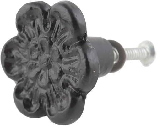 Indian Shelf 20 pomos de hierro negro para cajones de cuarto de bebé, accesorios de gabinete de cocina, puerta, pomos decorativos de tocador,