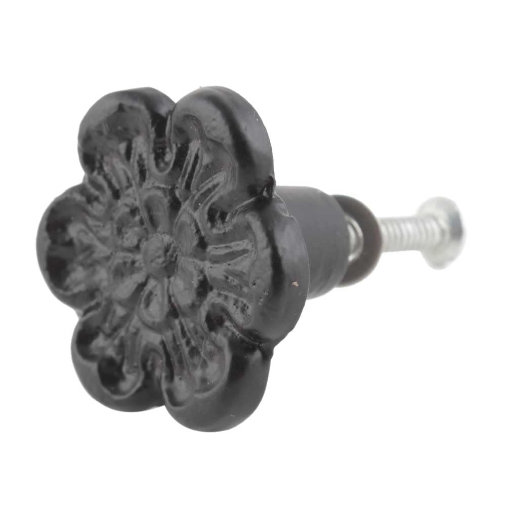 IndianShelf 4 Piece Decorative Unique Black Flower Drawer Knobs Dresser Pulls Iron Cabinet Handles Designer (B09SB61L74) Amazon Price History, Amazon Price Tracker