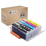 PGI-270 CLI-271 Ink Cartridges,Sotek PGI-270XL CLI-271XL Ink Use With Pixma MG6820 MG6821 MG6822 MG5720 MG5721 MG5722 MG7720 TS5020 TS6020 TS8020 TS9020 Printers 5 Pack (1 PGBK, 1BK, 1C, 1M, 1Y)
