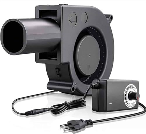 Tiardey Ventilateur radial 240 V AC réglable avec régulateur de vitesse 97 mm pour chauffage, barbecue, barbecue, pique-nique