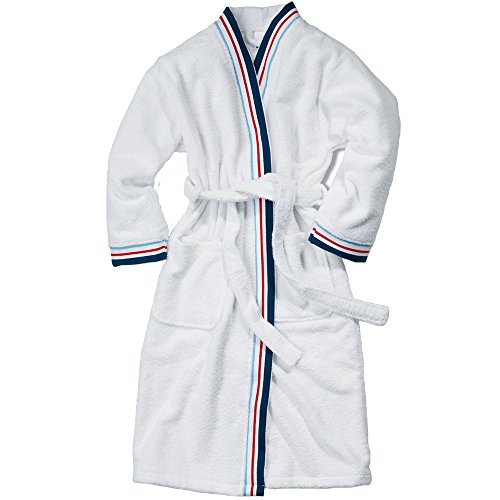 Kela Albornoz atlantik, de algodón Tamaño XL/XXL, Color Blanco