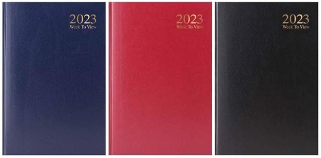 VIVAAS 2023 Diary A4 A5 A6 Week to View And Day A Page Diary With Half Saturday And Sunday Page Diaries Organiser For Student Teacher Home Office Business (A6 Week To View, Blue)