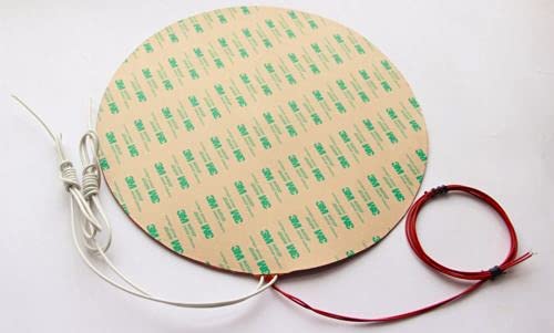 Lysee 3D Printer Parts & Accessories - 110V/220V 500W Circular Dia 300mm Round Silicone Heater Round HeatBed Pad with Thermistor for Delta Kossel 3D Printer - (Size: 220V 500W)