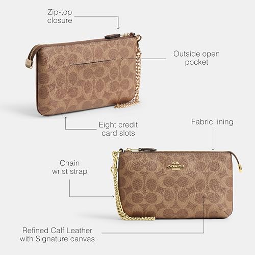 Coach Large Wristlet W Chain, IM/Tan/Brown3