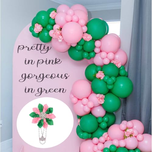 Image of POTIY Pink and Green Sorority Gift Pink Green Brooch Pin Graduation Gifts for Women