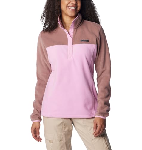 Image of Columbia Womens Benton Springs Half Snap II Pull Over Fleece Jacket, Dark Stone /Canoe /Vintage Blue, 3X