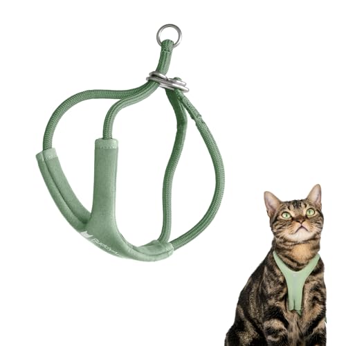 Harnais anti-évasion chat réglable confortable grande taille L couleur olive