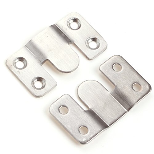 Cotowin 2 Sets Stainless Steel Flush Mount Picture Heavy Hangers,Size L 2