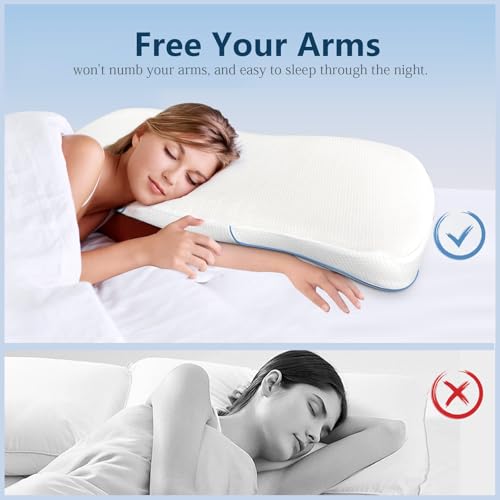 Anti-Compression Memory Foam Pillow with Arm Space for Couples