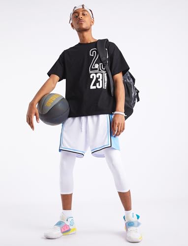 BOOMLEMON Mens Graphic Print Mesh Shorts Casual Streetwear Shorts Summer Running Basketball Short Pants4