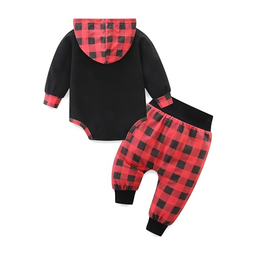 Baby Boy Clothes Long Sleeve Letter Print Bodysuit and Pants Fall Winter Outfit2