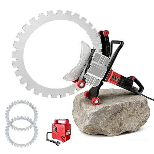 TYH Scie Murale Professionnelle 16 Pouces, Scie À Béton Électrique 9800 W, Profondeur De Coupe 11,81 Pouces, avec 2 Lames De Scie Diamantées, avec Système Anti-poussière Alimenté