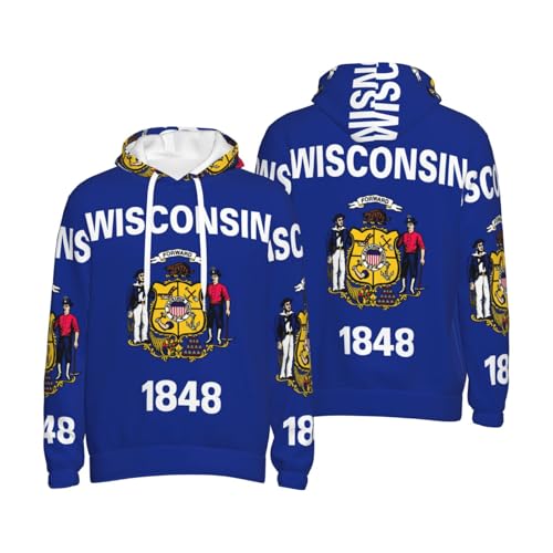 Sweat à capuche Wisconsin homme pull confortable pour un usage quotidien urbain - 7
