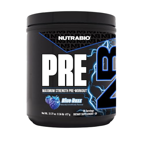 NutraBio Preworkout Powder, Blue Razz| Explosive Energy, Laser Focus, Extreme Pumps| Pre Workout for Men & Women| Performance, Endurance, Power Complex, Caffeine, Electrolytes