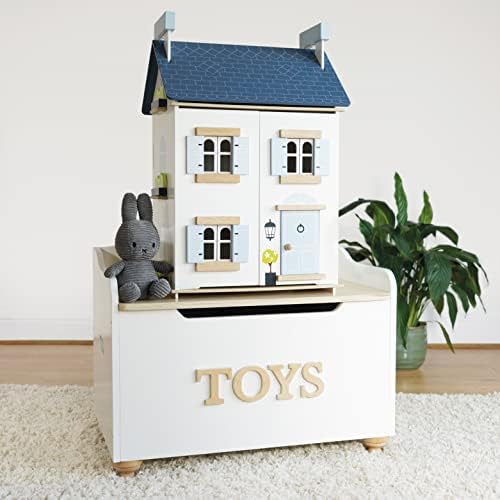 Le Toy Van - Wooden Dolls House - Sky Doll House - Kids Dolls House - 2 Storey Dolls House with Attic - Wooden Summer House - Fill with Dollhouse Accessories - Suitable For Ages 3+