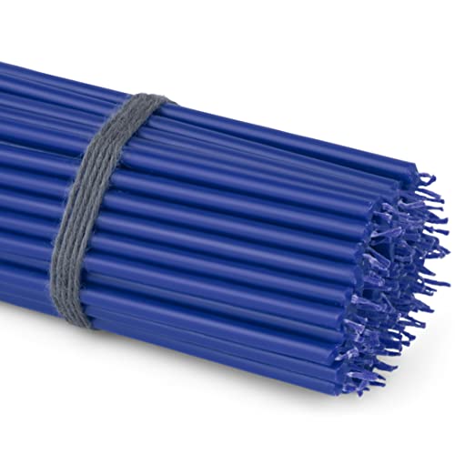 NKlaus - 100x Stick Candles Blue sootfree dripfree Thin L 16cm Premium Paraffin Wax 36112, 100 stück - Image 2