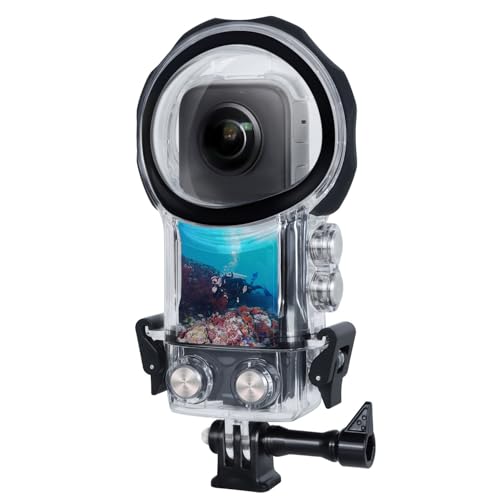 REFLEX CAMERA Waterproof Case Compatible with Insta 360 X3 50M/164FT Underwater Housing with Dome Lens Shockproof & Dustproof Protective Cover for Snorkelling Swimming and Adventure Sports