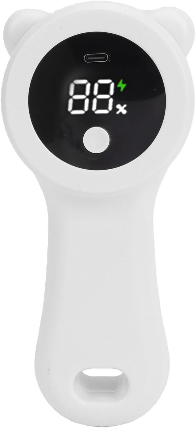 Zunate Fabric Shaver with Digital Display, Rechargeable Lint Remover Featuring 3 Adjustable Speed Modes and Compact Design for Clothes, Beige 500mAh USB Device (Smart Digital Display Version)