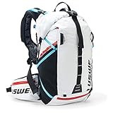 USWE Hajker Pro 30L Winter, Lightweight Backpack for Hiking, Ski, Snowboard, Bike with Waterproof Rolltop, for Men and Women. Insulated Snow Hydration Pack with Freeze Protection, White