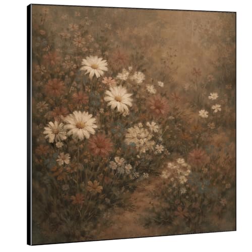 SIGNWIN 36"x36" Extra Large Framed Wall Art Vintage Floral Garden