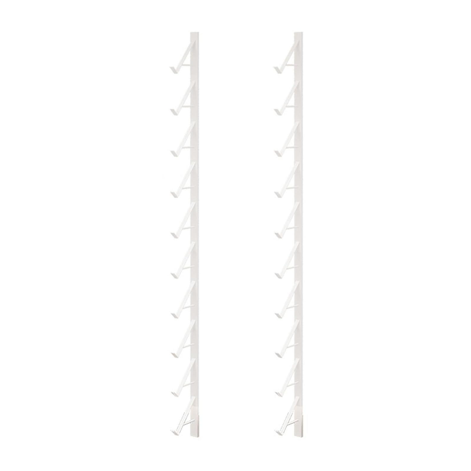 Generisch 10-stufiger Holzständer für Fliesen, Porzellanmusterständer, verschiebbarer Tellerhalter, Bodenregal, Weiß, 15,5 cm/6,1 Zoll, Ideal zur Präsentation von Mustern