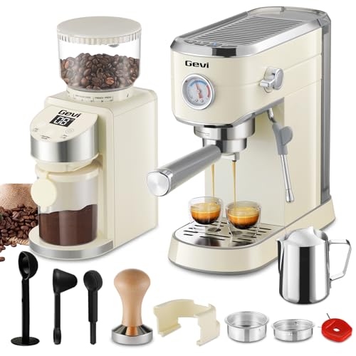 Gevi Espresso Machine 20 Bar with Grinder