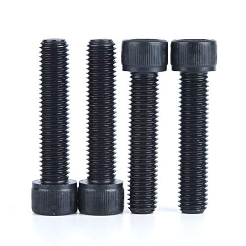 10pcs M3 M4 M5 M6 M8 304 A2 Acero inoxidable Negro Grado 12,9 Acero hexagonal cabeza hexagonal Tornillo de cabeza Allen Perno Tornillo de acero 4-60mm clase 12,9 M6,50mm (rosca completa) Cover
