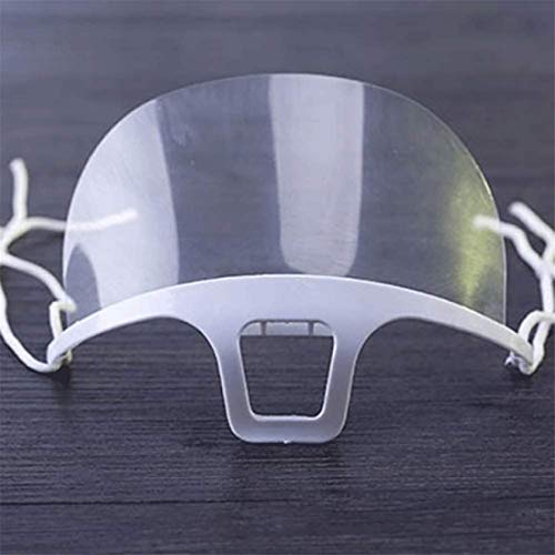 Preisvergleich Produktbild Alittle 10 Stück Catering Transparente Kunststoff-Schutzmaske Küche Hygiene Offene Hautmaske Beauty Restaurant Pflege Make-up Dental (Farbe: Klar)