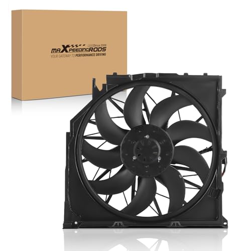 Image of maXpeedingrods Radiator Cooling Fan Assembly 600W for BMW X3 2004-2010, 2.5L 3.0L Replace# 17113442089 17113415181