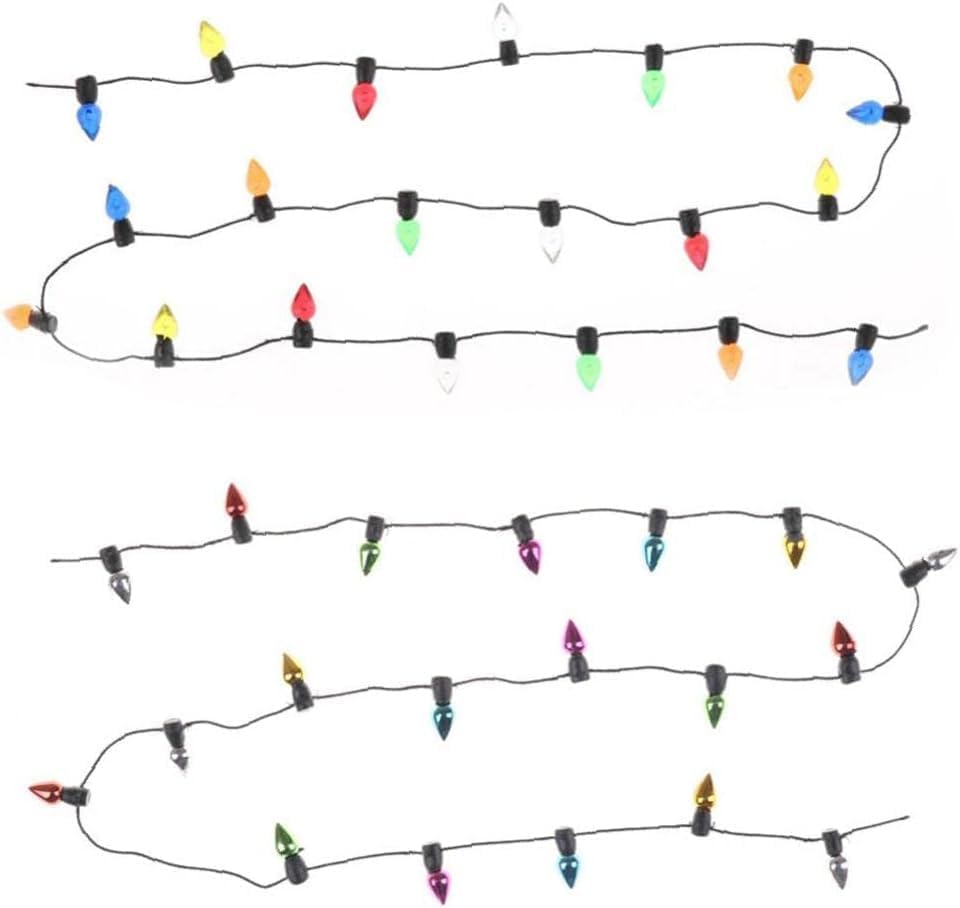 Colorful Miniature String Lights, Dolls House Lights Strings, Pointed Christmas Craft Fake Mini Lights - Image 3