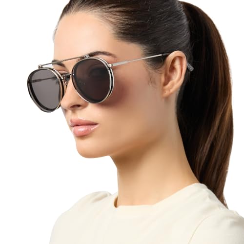 DIFF | Star Wars Anakin Round Sunglasses for Men and Women UV400, Galactic Brushed Silver with Space Gray Lenses2