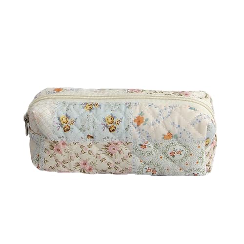 Qiwenr Estuches Unisex, Estuche para Lápices con Bolsa de Dibujos Animados, Azul, Blanco, Rosa