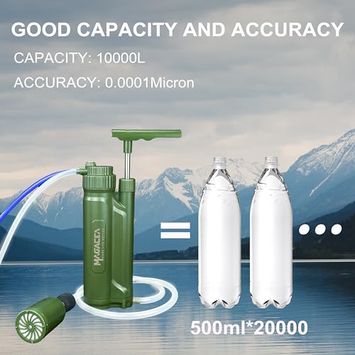 Portable Water Filter, Survival Pump Water Purification, with RO Membrane (0.0001 Micron)—Removing 99.999% of The Tested microorganisms—for Hiking, Camping, Emergency, and Outdoor Activities. - Image 6