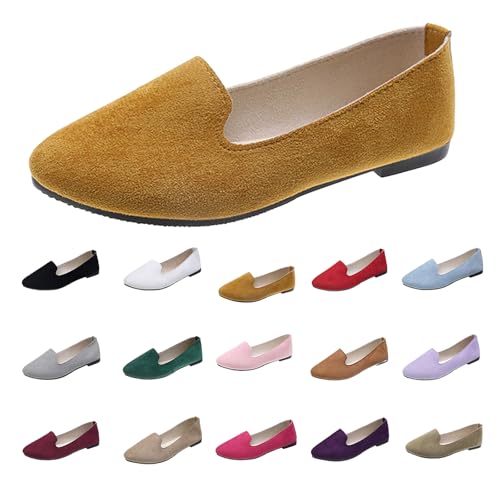 Womens Ballet Flats Slip-on Ballerina Pumps Shoes Casual Pointed Toe Shoes Comfortable Walking Flat Lightweight Work Slip On Flats Business Office Loafers2