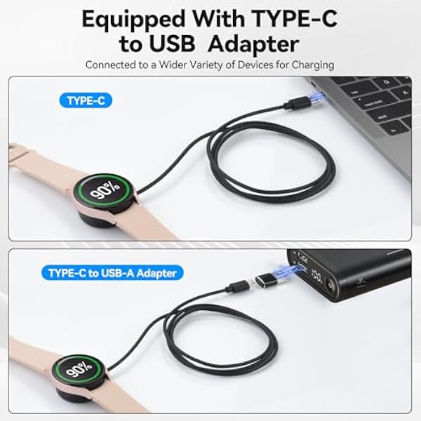 Зарядное устройство aceyoon USB C для Samsung Galaxy Watch 7 Ultra 6 6 Classic зарядная станция для Samsung Watch 5 5 Pro 4 4 Classic 3 FE Active 2 1 зарядное устройство для смарт-часов