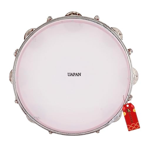 Image of UAPAN Dafli Musical Instrument Dafli /Tambourine 10 inch Hand Percussion Musical Instrument (Red tambourine)