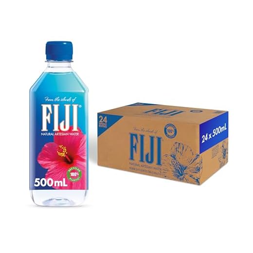 FIJI Natural Artesian Bottled Water 500mL / 16.9 Fl Ounce (Pack of 24) - 100% Natural Electrolytes