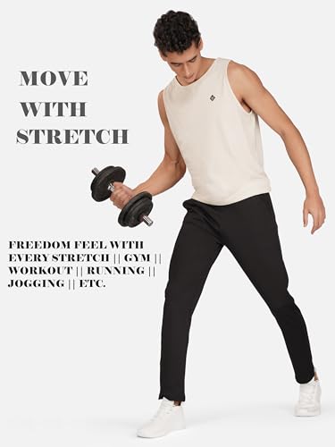 Image of Lycra Polyster Track Pant for Men || Regular Fit Sport Lower for Mens & Boys || Multipurpose Use for Jogging, Running, Gym, Sports, Nightwear || 1 Extra Sefety Chain Pocket for Mobile & Wallet
