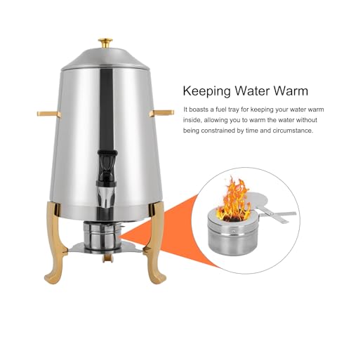 YIYIBYUS 3.5 Gallon Hot Beverage Dispenser, Stainless Steel Coffee Urn Chafer, Hot Drinks Dispenser for Milk Coffee Tea Water Juice - Parties Event Buffet Catering