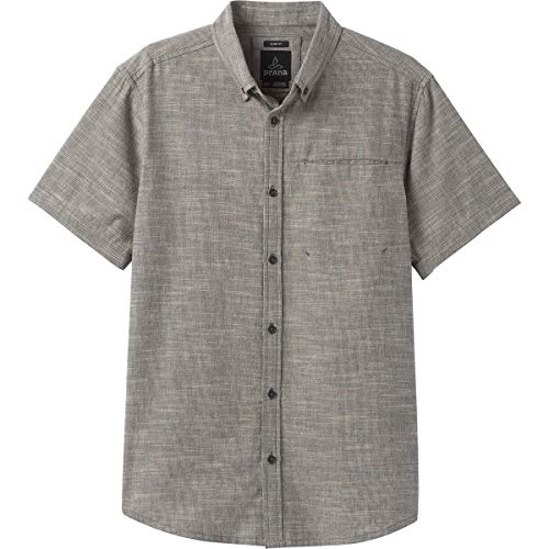 Prana Men's Agua Shirt, Charcoal, Small #TOP2