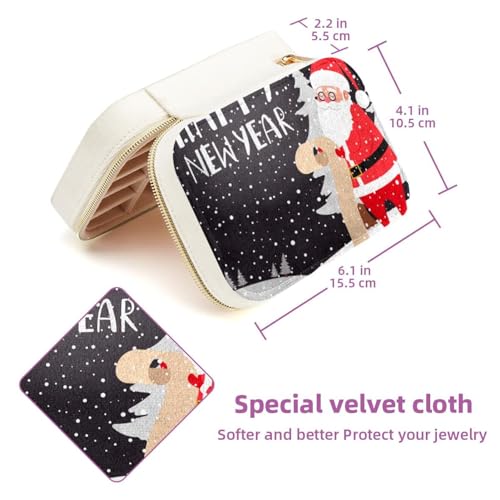 Support bijoux voyage velours avec fermeture éclair anti-nœuds colliers - 6