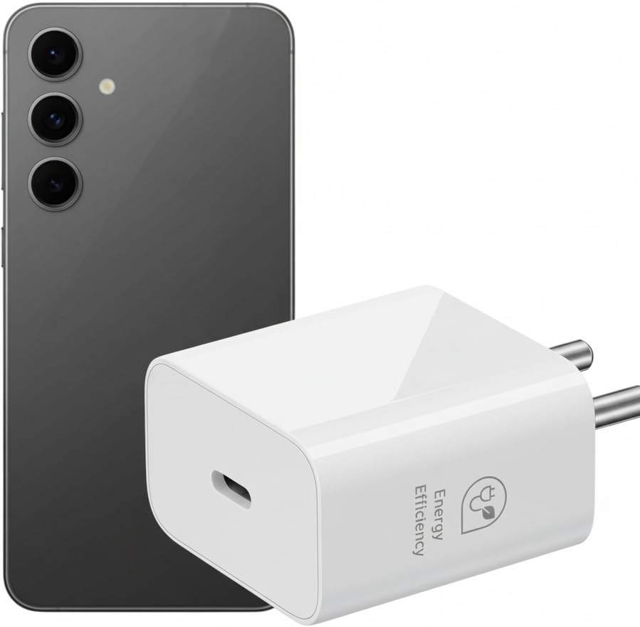 Image of 25w PD 3.0 Type C Fast Adapter for Galaxy M17|M07|M36|M06|A55|A35|F06|S25 fe|S22|S24|F36|F16|M35|S23|A06|S25 Plus|Tab S11 /S10 Lite| Original Charging Speed (White)