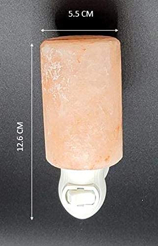Image of Himalayan Salt Night Light, Plug in Hand Carved Crystal Night Light Best Living Room, Bathroom, Hallway Light (5inches, 1 lbs.) Unique Gift Ideas